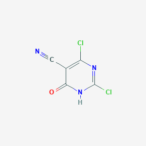 molecular formula C5HCl2N3O B1493759 2,4-Dichloro-6-hydroxy-5-pyrimidinecarbonitrile CAS No. 2168977-53-3