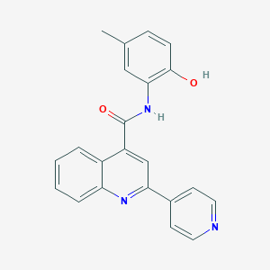molecular formula C22H17N3O2 B14937594 N-(2-hydroxy-5-methylphenyl)-2-(pyridin-4-yl)quinoline-4-carboxamide 