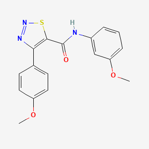 molecular formula C17H15N3O3S B14937611 N-(3-methoxyphenyl)-4-(4-methoxyphenyl)-1,2,3-thiadiazole-5-carboxamide 