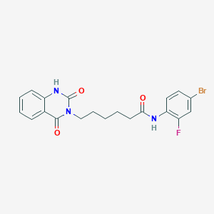 molecular formula C20H19BrFN3O3 B14937757 N-(4-bromo-2-fluorophenyl)-6-(2-hydroxy-4-oxoquinazolin-3(4H)-yl)hexanamide 