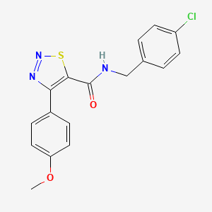 molecular formula C17H14ClN3O2S B14937801 N-(4-chlorobenzyl)-4-(4-methoxyphenyl)-1,2,3-thiadiazole-5-carboxamide 