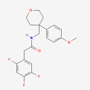 molecular formula C21H22F3NO3 B14937815 N-{[4-(4-methoxyphenyl)tetrahydro-2H-pyran-4-yl]methyl}-2-(2,4,5-trifluorophenyl)acetamide 