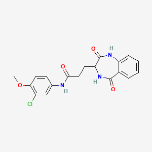 molecular formula C19H18ClN3O4 B14937822 N-(3-chloro-4-methoxyphenyl)-3-(2,5-dioxo-2,3,4,5-tetrahydro-1H-1,4-benzodiazepin-3-yl)propanamide 