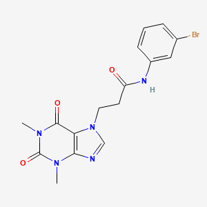 molecular formula C16H16BrN5O3 B14937872 N-(3-bromophenyl)-3-(1,3-dimethyl-2,6-dioxo-1,2,3,6-tetrahydro-7H-purin-7-yl)propanamide 