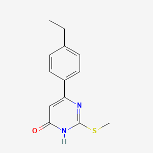 molecular formula C13H14N2OS B1493789 6-(4-乙基苯基)-2-(甲硫基)嘧啶-4(3H)-酮 CAS No. 2098020-70-1