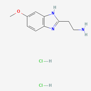 molecular formula C10H15Cl2N3O B1493791 2-(5-Methoxy-1H-benzo[d]imidazol-2-yl)ethanamine dihydrochloride CAS No. 4078-55-1