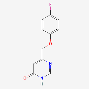 molecular formula C11H9FN2O2 B1493793 6-((4-Fluorophenoxy)methyl)pyrimidin-4-ol CAS No. 2091635-06-0