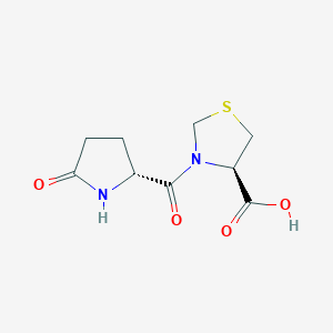 molecular formula C9H12N2O4S B1493797 (R)-3-((R)-5-Oxopyrrolidine-2-carbonyl)thiazolidine-4-carboxylic acid CAS No. 162148-17-6