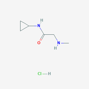 molecular formula C6H13ClN2O B1493806 盐酸N-环丙基-2-(甲基氨基)乙酰胺 CAS No. 2089649-92-1