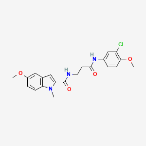 molecular formula C21H22ClN3O4 B14938060 N-{3-[(3-chloro-4-methoxyphenyl)amino]-3-oxopropyl}-5-methoxy-1-methyl-1H-indole-2-carboxamide 