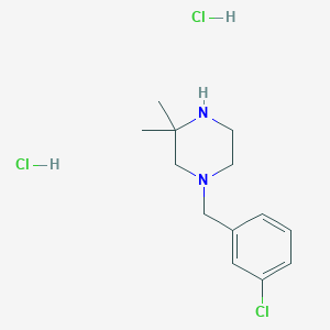 molecular formula C13H21Cl3N2 B1493814 1-(3-Chlorobenzyl)-3,3-dimethylpiperazine dihydrochloride CAS No. 2206824-71-5