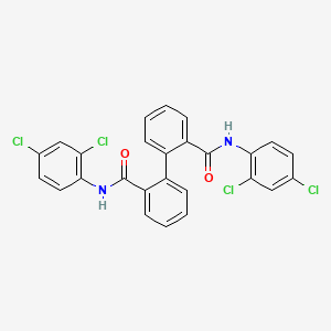 molecular formula C26H16Cl4N2O2 B14938174 N,N'-bis(2,4-dichlorophenyl)biphenyl-2,2'-dicarboxamide 