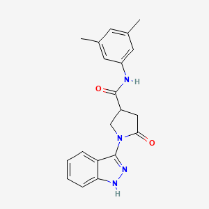 molecular formula C20H20N4O2 B14938278 N-(3,5-dimethylphenyl)-1-(1H-indazol-3-yl)-5-oxopyrrolidine-3-carboxamide 