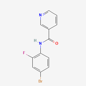 molecular formula C12H8BrFN2O B14938287 N-(4-bromo-2-fluorophenyl)nicotinamide 