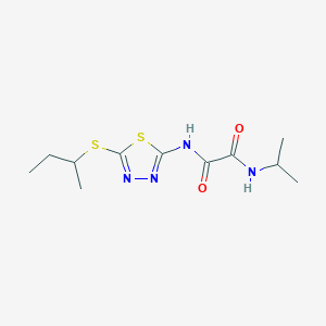 molecular formula C11H18N4O2S2 B14938417 N-[5-(butan-2-ylsulfanyl)-1,3,4-thiadiazol-2-yl]-N'-(propan-2-yl)ethanediamide 