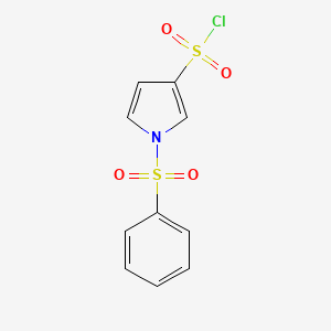 molecular formula C10H8ClNO4S2 B1493842 1-(Phenylsulfonyl)pyrrole-3-sulfonyl chloride CAS No. 881406-26-4