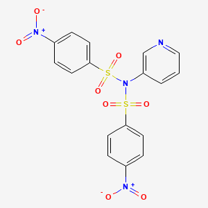 molecular formula C17H12N4O8S2 B14938420 4-nitro-N-[(4-nitrophenyl)sulfonyl]-N-(pyridin-3-yl)benzenesulfonamide 