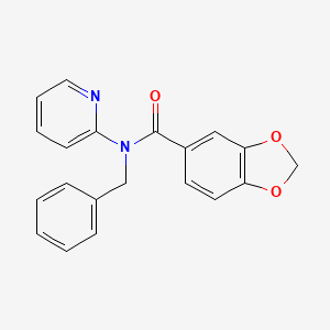 molecular formula C20H16N2O3 B14938558 N-benzyl-N-pyridin-2-yl-1,3-benzodioxole-5-carboxamide 