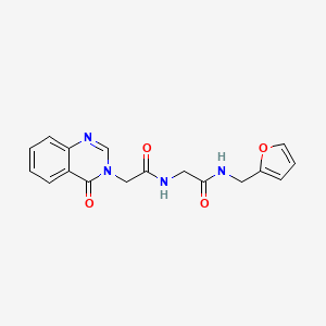molecular formula C17H16N4O4 B14938665 N-(furan-2-ylmethyl)-N~2~-[(4-oxoquinazolin-3(4H)-yl)acetyl]glycinamide 