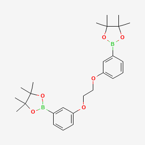 molecular formula C26H36B2O6 B1493870 1,2-Bis(3-(4,4,5,5-tetramethyl-1,3,2-dioxaborolan-2-yl)phenoxy)ethane CAS No. 1073353-94-2