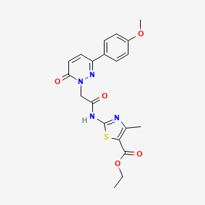 molecular formula C20H20N4O5S B14938755 ethyl 2-({[3-(4-methoxyphenyl)-6-oxopyridazin-1(6H)-yl]acetyl}amino)-4-methyl-1,3-thiazole-5-carboxylate 