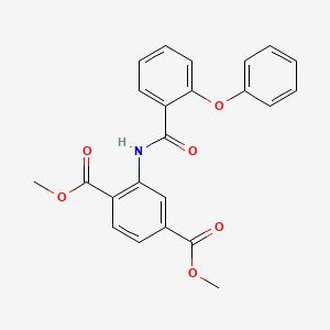 molecular formula C23H19NO6 B14938825 Dimethyl 2-{[(2-phenoxyphenyl)carbonyl]amino}benzene-1,4-dicarboxylate 