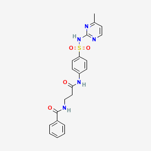 molecular formula C21H21N5O4S B14938906 N-[3-({4-[(4-methylpyrimidin-2-yl)sulfamoyl]phenyl}amino)-3-oxopropyl]benzamide 