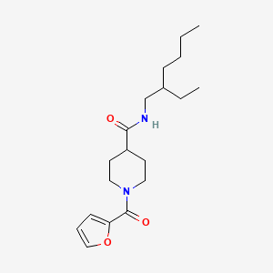 molecular formula C19H30N2O3 B14938944 N-(2-ethylhexyl)-1-(furan-2-ylcarbonyl)piperidine-4-carboxamide 