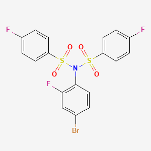 molecular formula C18H11BrF3NO4S2 B14939018 N-(4-bromo-2-fluorophenyl)-4-fluoro-N-[(4-fluorophenyl)sulfonyl]benzenesulfonamide 