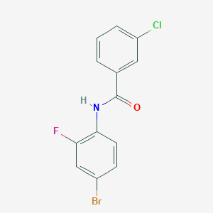 molecular formula C13H8BrClFNO B14939026 N-(4-bromo-2-fluorophenyl)-3-chlorobenzamide 