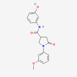 molecular formula C18H18N2O4 B14939164 N-(3-hydroxyphenyl)-1-(3-methoxyphenyl)-5-oxopyrrolidine-3-carboxamide 