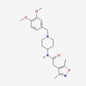 molecular formula C21H29N3O4 B14939467 N-[1-(3,4-dimethoxybenzyl)piperidin-4-yl]-2-(3,5-dimethyl-1,2-oxazol-4-yl)acetamide 