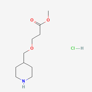 molecular formula C10H20ClNO3 B1493947 Methyl 3-(piperidin-4-ylmethoxy)propanoate hydrochloride CAS No. 1219979-58-4
