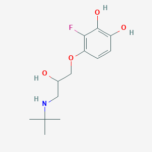 molecular formula C13H20FNO4 B149396 4-[3-(Tert-butylamino)-2-hydroxypropoxy]-3-fluorobenzene-1,2-diol CAS No. 132178-18-8