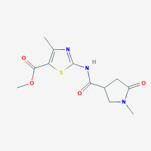 molecular formula C12H15N3O4S B14939656 Methyl 4-methyl-2-{[(1-methyl-5-oxopyrrolidin-3-yl)carbonyl]amino}-1,3-thiazole-5-carboxylate 