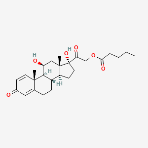 B1493983 11beta,17,21-Trihydroxypregna-1,4-diene-3,20-dione 21-valerate CAS No. 39791-31-6