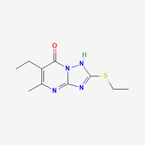 molecular formula C10H14N4OS B14939914 6-ethyl-2-(ethylsulfanyl)-5-methyl[1,2,4]triazolo[1,5-a]pyrimidin-7(4H)-one 