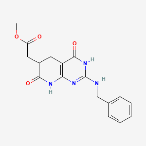 molecular formula C17H18N4O4 B14939965 Methyl 2-[2-(benzylamino)-4,7-dioxo-3,4,5,6,7,8-hexahydropyrido[2,3-D]pyrimidin-6-YL]acetate 
