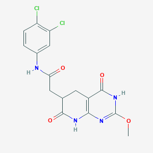molecular formula C16H14Cl2N4O4 B14939976 N-(3,4-dichlorophenyl)-2-(2-methoxy-4,7-dioxo-3,4,5,6,7,8-hexahydropyrido[2,3-d]pyrimidin-6-yl)acetamide 