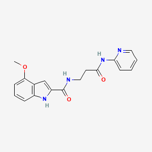 molecular formula C18H18N4O3 B14940010 4-methoxy-N-[3-oxo-3-(pyridin-2-ylamino)propyl]-1H-indole-2-carboxamide 