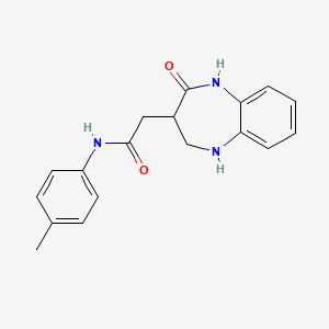 molecular formula C18H19N3O2 B14940115 N-(4-methylphenyl)-2-(2-oxo-2,3,4,5-tetrahydro-1H-1,5-benzodiazepin-3-yl)acetamide 