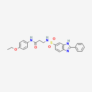 molecular formula C24H24N4O4S B14940201 N-(4-Ethoxyphenyl)-3-(2-phenyl-1H-1,3-benzodiazole-5-sulfonamido)propanamide 