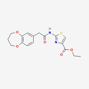 molecular formula C17H18N2O5S B14940305 ethyl 2-[(3,4-dihydro-2H-1,5-benzodioxepin-7-ylacetyl)amino]-1,3-thiazole-4-carboxylate 