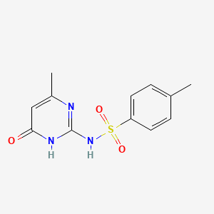 molecular formula C12H13N3O3S B14940375 N-(4-Hydroxy-6-methyl-pyrimidin-2-YL)-4-methyl-benzenesulfonamide 