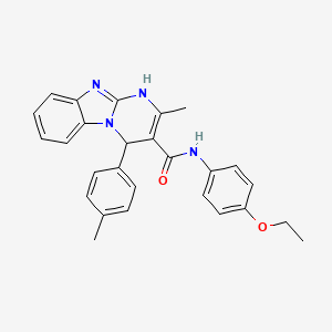 molecular formula C27H26N4O2 B14940428 N-(4-ethoxyphenyl)-2-methyl-4-(4-methylphenyl)-1,4-dihydropyrimido[1,2-a]benzimidazole-3-carboxamide 