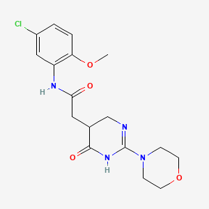 molecular formula C17H21ClN4O4 B14940573 N-(5-chloro-2-methoxyphenyl)-2-[2-(morpholin-4-yl)-4-oxo-1,4,5,6-tetrahydropyrimidin-5-yl]acetamide 