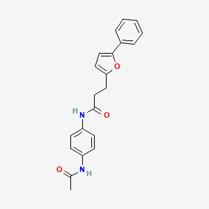 molecular formula C21H20N2O3 B14940819 N-(4-acetamidophenyl)-3-(5-phenylfuran-2-yl)propanamide 