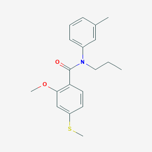 molecular formula C19H23NO2S B14940923 2-methoxy-N-(3-methylphenyl)-4-(methylsulfanyl)-N-propylbenzamide 