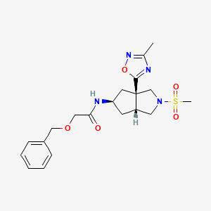 molecular formula C20H26N4O5S B14941001 Rel-2-(benzyloxy)-N-[(3AR,5R,6AR)-3A-(3-methyl-1,2,4-oxadiazol-5-YL)-2-(methylsulfonyl)octahydrocyclopenta[C]pyrrol-5-YL]acetamide 