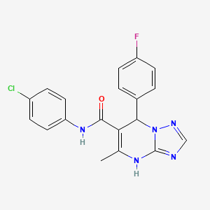 molecular formula C19H15ClFN5O B14941049 N-(4-chlorophenyl)-7-(4-fluorophenyl)-5-methyl-4,7-dihydro[1,2,4]triazolo[1,5-a]pyrimidine-6-carboxamide 